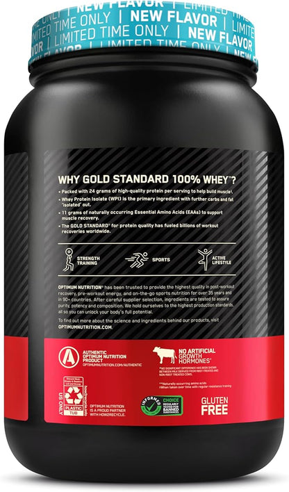 Optimum Nutrition New Flavor Gold Standard 100% Whey Protein Powder, Fruity Cereal, 1.98 Pound (Pack of 1) (Packaging May Vary)
