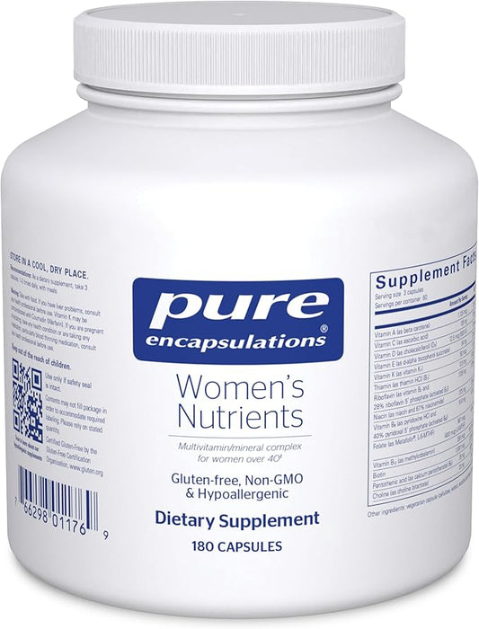 Pure Encapsulations Women's Nutrients - Multivitamin for Women Over 40 to Support Urinary Tract Health, Breast Cell Health & Eye Integrity* - with Vitamin C, Vitamin E & Vitamin A - 180 Capsules