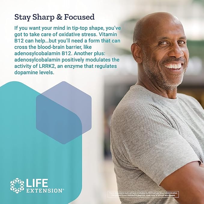 Life Extension Dopamine Advantage - Phellodendron Bark Supplement with Vitamin B12 - for Youthful Dopamine Levels and Brain Health - Gluten-Free, Non-GMO, Vegetarian - 30 Capsules