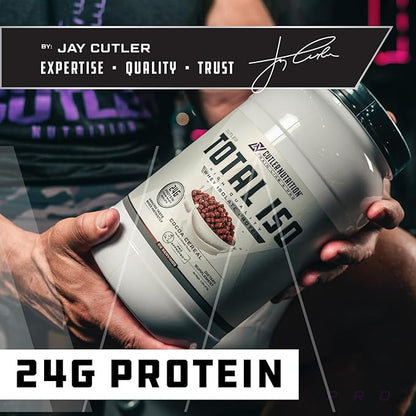 Total ISO Whey Isolate Protein Powder: Best Tasting Whey Protein Shake Featuring 100% Whey Protein Isolate, Perfect Post Workout Protein Powder Mix and Meal Replacement Drink, Cocoa Cereal, 2 Pounds