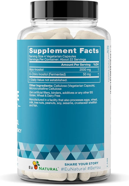 Regulate Cycle Support – Hormone Balance for Women at Optimal 40:1 Myo-Inositol & D-Chiro Inositol – PCOS Supplement for Period Consistency, Menstrual & Ovulation Support – 90 Vegan Capsules