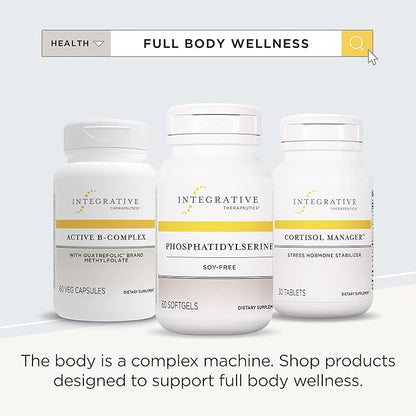 Integrative Therapeutics Phosphatidylserine - Brain Function and Stress Support Supplement* - Sunflower Lecithin-Derived Brain Support Supplement for Men & Women - 60 Softgels