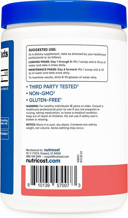 Nutricost Creatine Monohydrate Powder (Watermelon, 500 Gram) - Micronized Creatine Supplement - Vegan, Non-GMO, Gluten Free