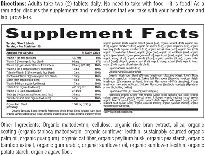 COUNTRY LIFE Organic Realfood Multivitamin for Men 60 Count, 60 CT