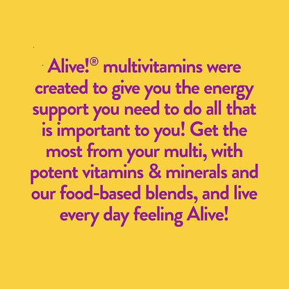 Nature's Way Alive! Max3 Potency Women's Complete Multivitamin, Supports Energy Metabolism, Heart & Bone Health*, with B-Vitamins Including Methylated B12 and Folate, 90 Tablets (Packaging May Vary)