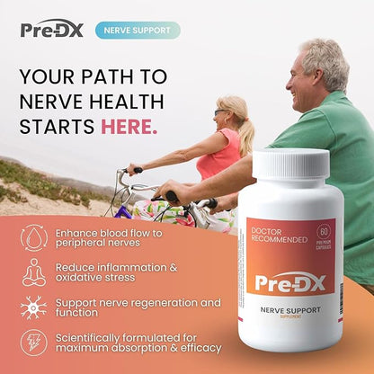 Nerve Support Supplement - Advanced L-Methylfolate Multivitamin w/Vitamin B-Complex & More for Immune Support - 3rd Party Tested L-methylfolate Supplement - 60 Capsules per Bottle (3 Pack)