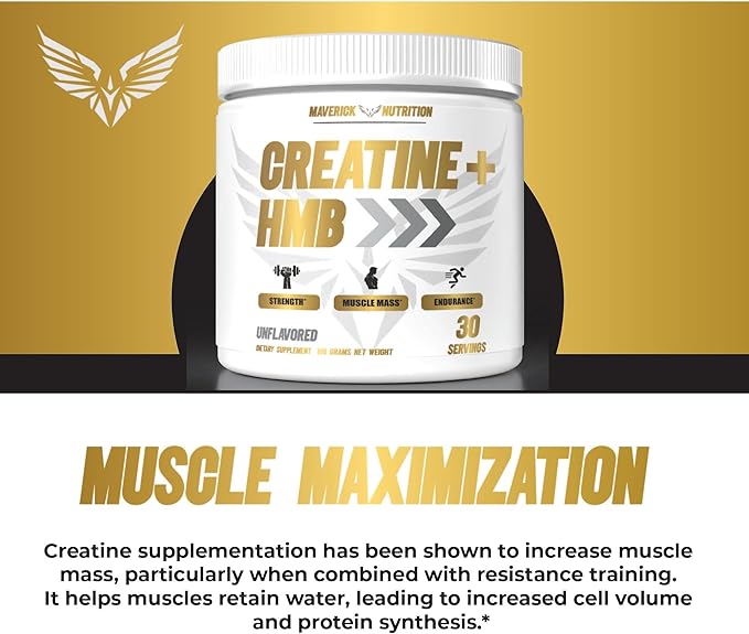 Creatine HMB - Creatine Powder for Men - Creatine Powder - Creatine Supplement - Creatine for Men - HMB Creatine - Creatine HMB Powder - Creatine - Creatine Monohydrate - 30 Servings - Unflavored