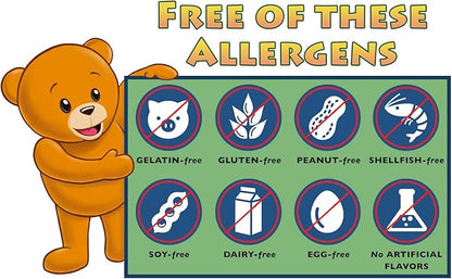 MULTIVITAMIN Gelatin-Free Gummies: for Kids, Children, Teens, Nom Nom Yummy, 3 Delicious Flavors, 11 Essentials, Gluten-Free, Halal Certified, Mommy Approved, Bear Shapes, Vegetarian