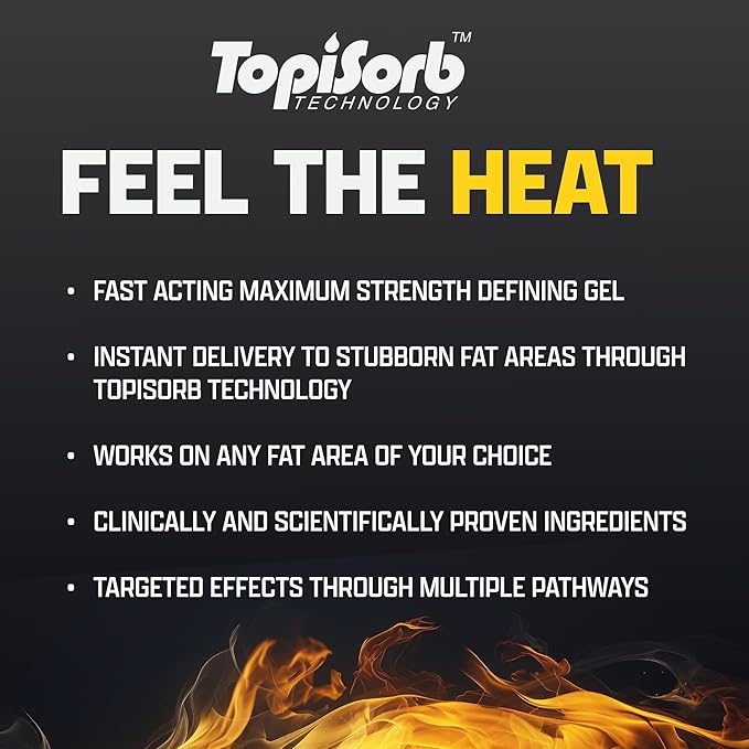 Lipo 6 Defining Gel - Fast Acting Cream for Men & Women | Anti Cellulite | Targets Stubborn Areas | Promotes Toning & Firming | Enhances Workout Efficiency, Heat Thermogenic Effect | 4 oz