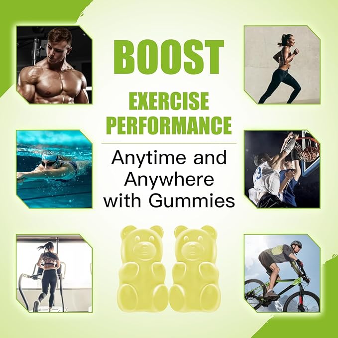 Creatine Monohydrate Gummies 5g for Men Women - Sugar Free Chewable Supplement. 180 Gummies Lemon