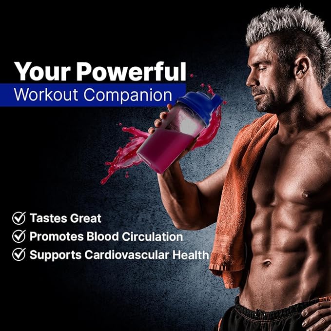 L-ARGININE PRO | 5,500mg L-Arginine Plus L-Citrulline 1,100mg Powder Supplement for Increased Nitric Oxide Production | Endurance, Heart Health & Blood Flow (3, Grape)