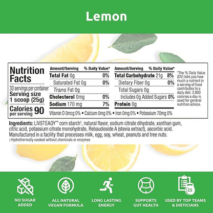 UCAN Energy Powder, Lemon, Keto, Sugar-Free Pre & Post Workout for Men & Women, Non-GMO, Vegan, Gluten-Free, Great for Runners, Gym-Goers and High Performance Athletes | 30 Servings (26.5 Ounces)