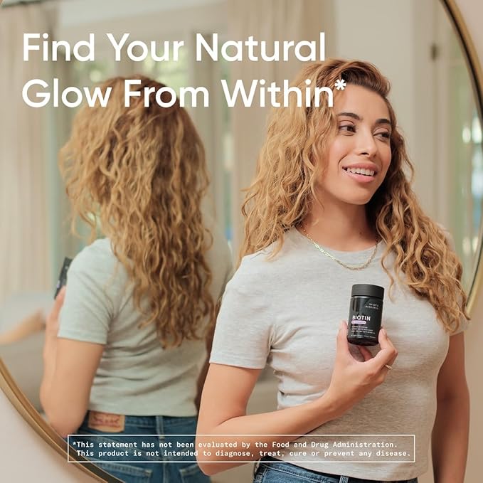 Sports Research Vegan Biotin 5000mcg with Organic Coconut Oil | Extra Strength Biotin Vitamin B7 Supplement for Hair & Skin Support | Non-GMO Verified, Soy Free, Gluten Free - 30 Softgels