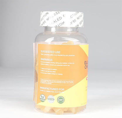 Vegan Glucosamine Chondroitin Gummies, Support Supplement for Adults Men & Women, 1500mg Extra Strength Glucosamine with Chondroitin MSM Turmeric Elderberry