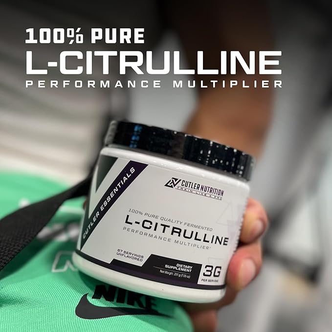 Cutler Nutrition Jay Essentials 100% Pure L-Citrulline Powder Unflavored 3g Per Serving Supports Endurance and Pumps (67 Servings)