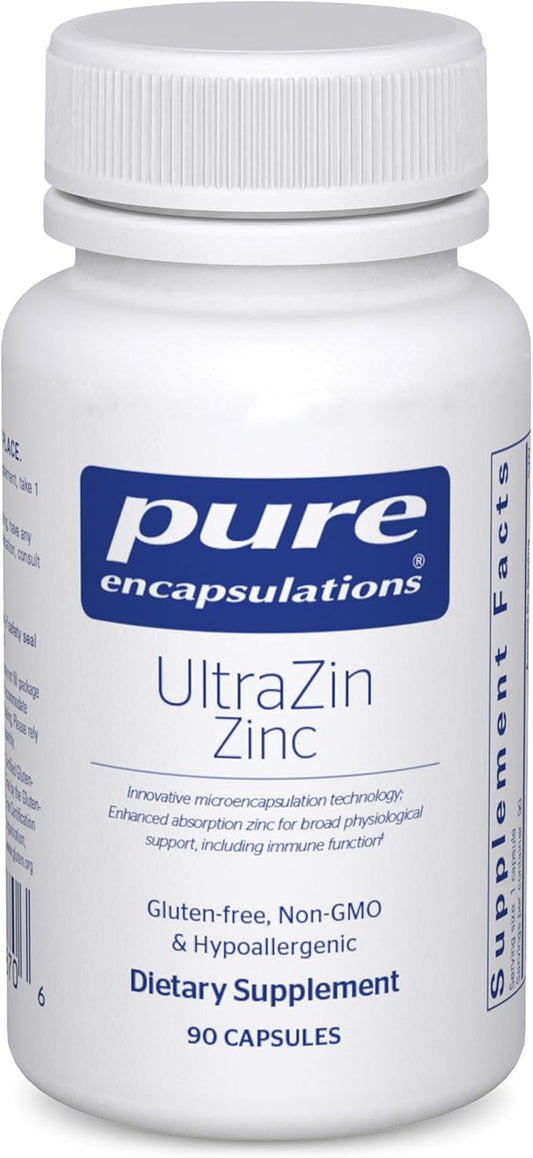 Pure Encapsulations UltraZin Zinc | Enhanced Absorption Mineral Support for Metabolism and Immune Health* | 90 Capsules
