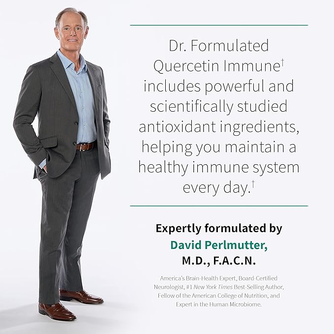 Garden of Life Quercetin Once Daily Immune System Support Supplement with Vitamin C, D & Probiotics – Dr Formulated – Immune Health, Respiratory Health, Skin Health, Gluten Free, Non GMO – 30 Tablets