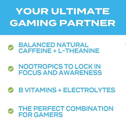 Forgge Focus Energy Drink Powder - Lion’s Mane, Alpha-GPC, L-Theanine and Nootropics for Focus - Vitamins + Electrolytes - Natural Caffeine, Sugar Free (Blue Raspberry)