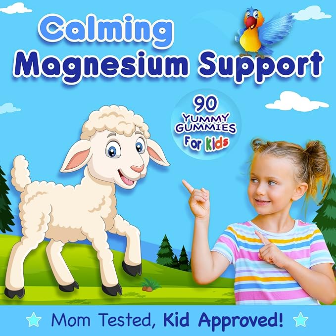 Infusions Calm Magnesium Gummies for Kids 90 Count - Healthy Muscle Bone Energy Support Soft and Delicious Vegan Friendly & Non-GMO