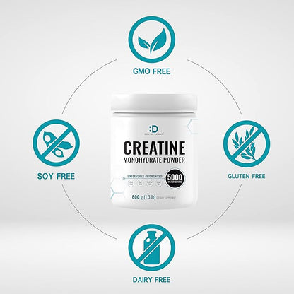 Micronized Creatine Monohydrate Powder 120 Servings - 5000mg(5g) Per Serving | Unflavored Creatine for Men & Women | Improve Performance & PreWorkout Recovery | Vegan, Keto | Non-GMO, No Filler