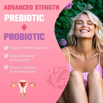 Menopause Supplements for Women, Multibenefit & Complete Black Cohosh for Hot Flashes, Night Sweats & Hormone Balance for Women, with Probiotics, DIM, Vitex, Dong Quai, Red Clover and More, 120 Caps