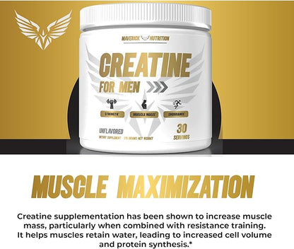 Creatine Powder for Men - Creatine for Men - Muscle Builder for Men - Creatine - Creatine Monohydrate - Creatine Powder - Creatine Monohydrate Powder - Creatine Monohydrate for Men - 30 Servings
