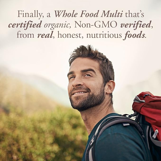 Garden of Life Organics Multivitamin for Men - Men's Once Daily Whole Food Vitamin Supplement Tablets, Vegan, 30 Count