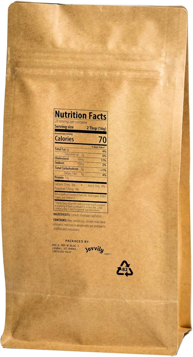 Cricket Protein Powder - 1 lb - No Added Flavor - Mild Taste