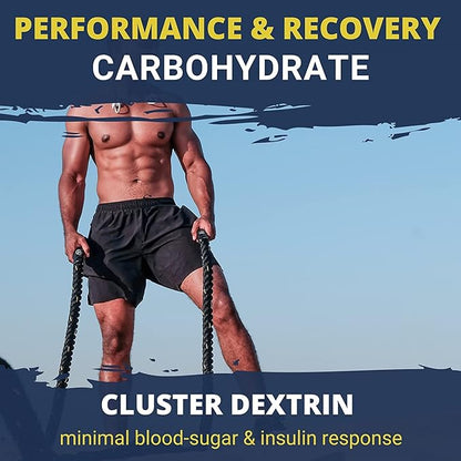 Gaspari Nutrition Glycofuse: Performance and Recovery Carbohydrate, 25g Cluster Dextrin and 1g Electrolyte and Hydration Matrix (30 Servings, Lemon Ice)