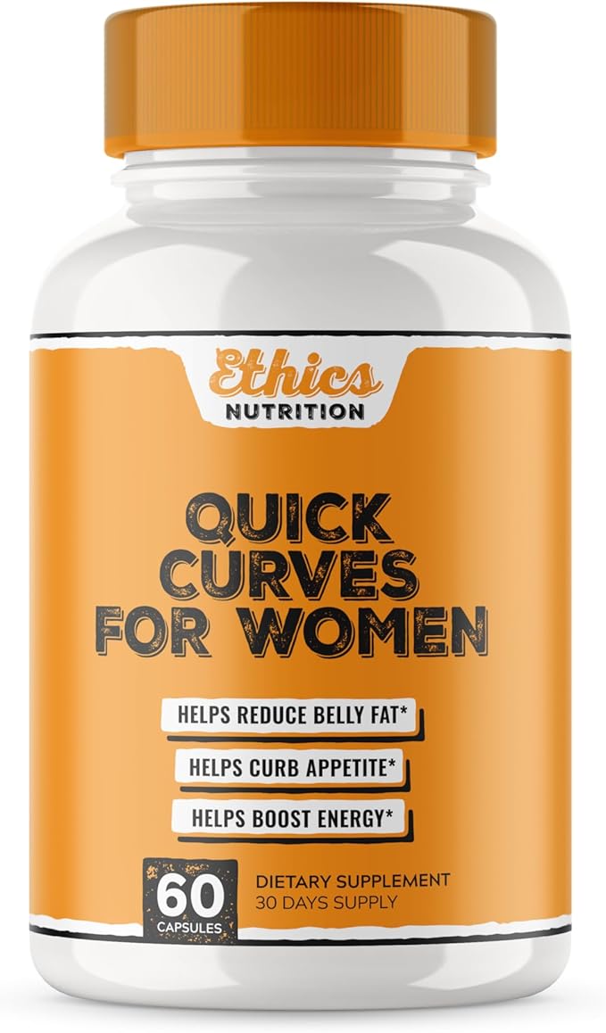 Quick Curves - Fat Burner Weight Loss Pills for Women | Appetite Suppressant, Best Fat Burner Metabolism Booster | Slimming Belly Fat Burner Diet Pills That Work Fast, Extra Strength - 60 Capsules