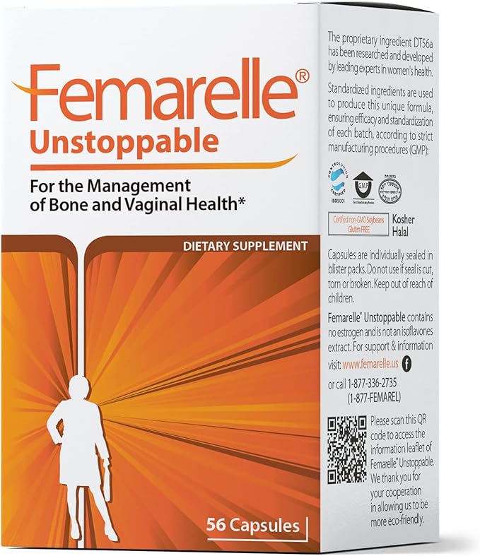 Femarelle Unstoppable Post Menopause Supplements for Women - Provides Bone, Vaginal, Joint, Muscle Health Support - Non Hormonal Vitamins for Hormone Balance - 1 Month Supply