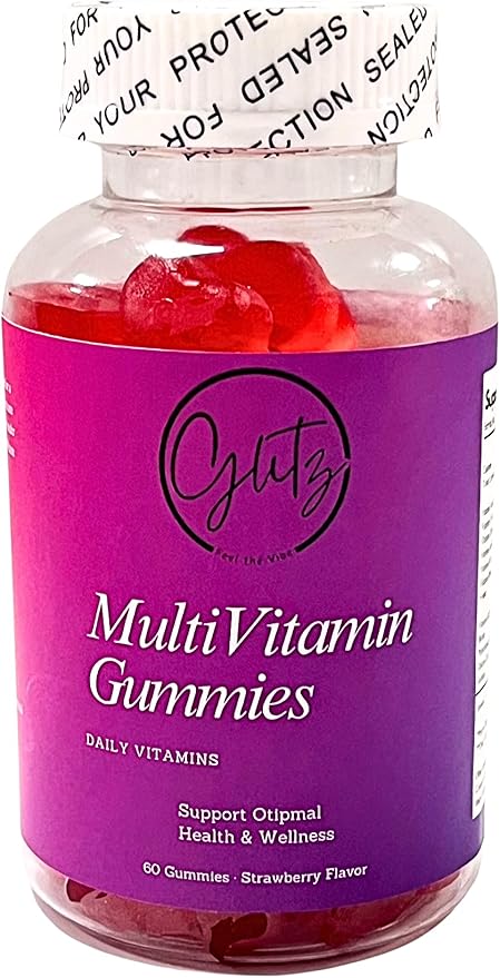 Glitz Whole Food Multivitamin Gummies with Organic Phytonutrients - Vitamins A, C, D, E, K, B1, B2, B3, B5, B6, B7, B9, B12 - Suger Free - Plant Based - Immunity Booster