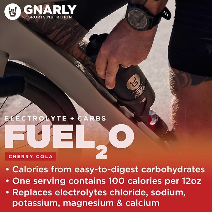 Gnarly Nutrition Fuel2O Electrolyte Powder Packs - Fuel 2O Endurance Nutrition, Electrolyte Solution, Fuel, Replenishment, and Recovery - Cherry Cola, 10-Pack