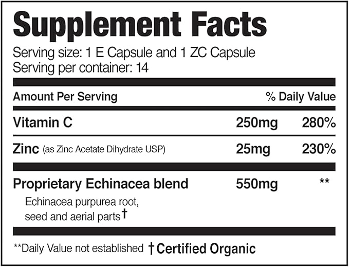 EZC Pak 5-Day Tapered Immune Support Booster - Vitamin Immune Support Supplement, Echinacea, Zinc Vitamin C, Immune Boosters for Adults - Immune Support Vitamins (Pack of 6)