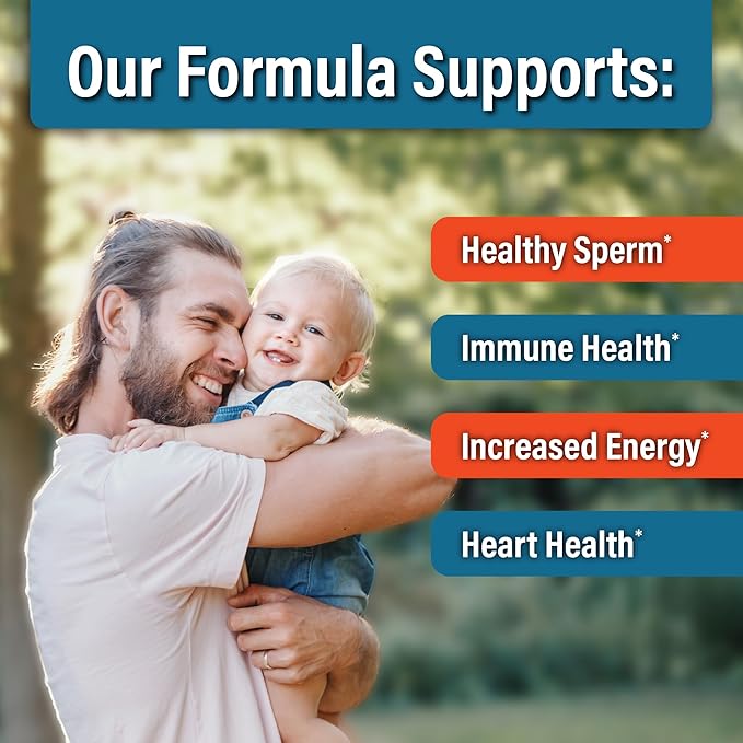 Male Fertility Supplement with L-Carnitine and L-Arginine, Preconception Fertility Formula for Optimal Count & Healthy Volume Production,1 Month Supply (60 doses) in Powder.
