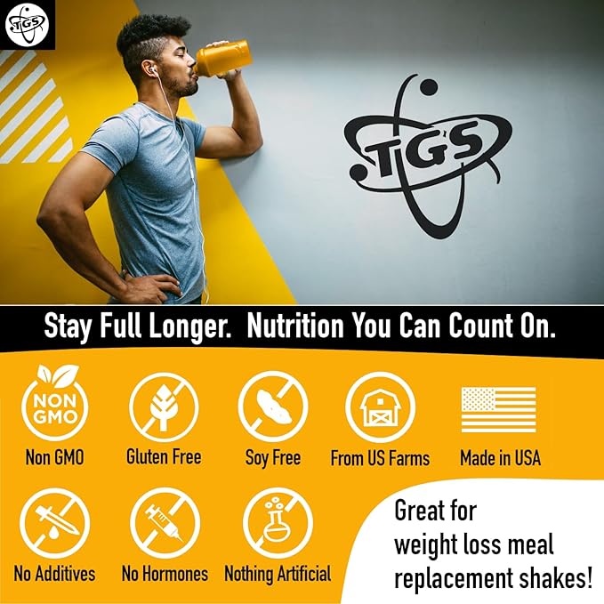 Whey Protein Powder - Unflavored, Unsweetened, Keto - 5lb - Low Carb, Low Calorie, No Soy, Made in USA