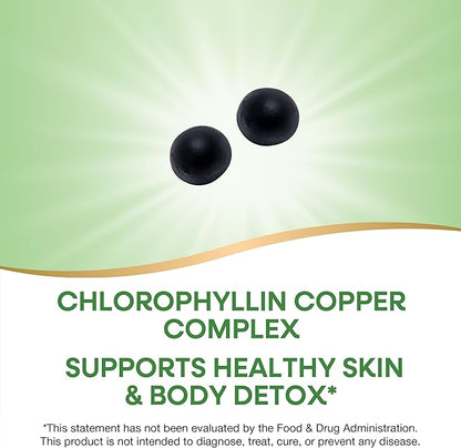 Nature’s Way Chlorofresh Chlorophyll Gummies, Supports Healthy Skin and Body Detox*, Internal Deodorant*, Orchard Fruit Flavored, 60 Gummies (Packaging May Vary)