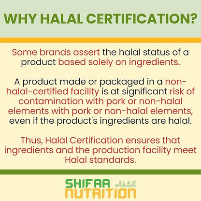 Halal Joint Support Supplement w/Glucosamine Chondroitin MSM | 2820mg 30 Servings | Non-GMO