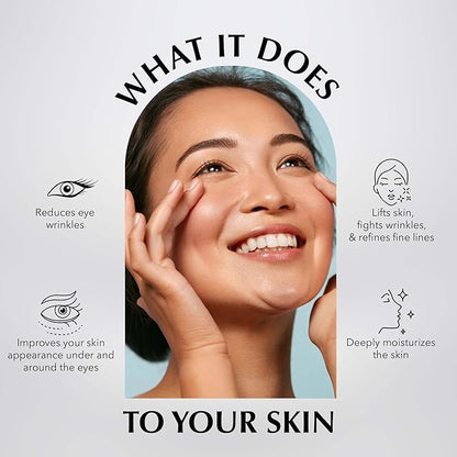 Eye Serum, Multi-Vitamin Skin Care Serum with Vitamins A, B, C and E, Rejuvenating Dark Spot Remover for Face and Under Eyes, Improves Age Spots, Fine Lines and Wrinkles, 30 ml