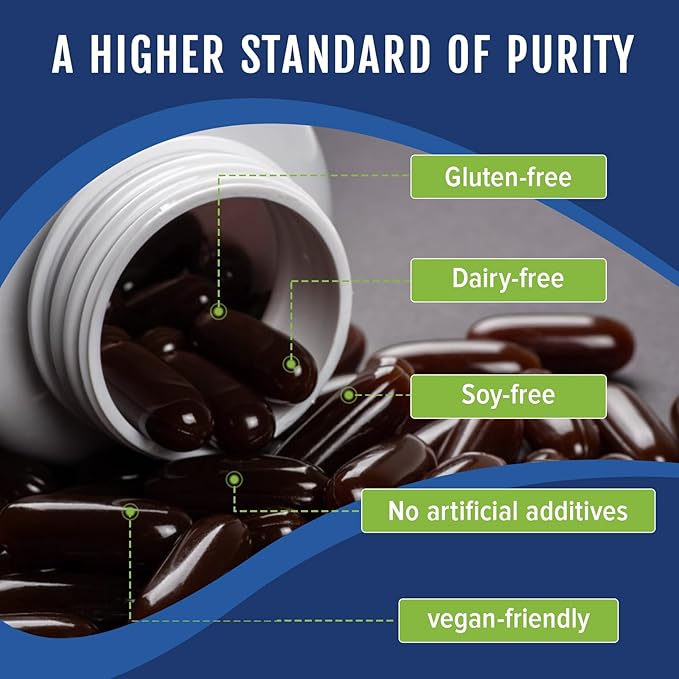 Taurine 1000mg - Liposomal Taurine Amino Acid Supplement for Heart, Liver, and Brain, Longevity - High Absorption, Vegan & Gluten Free (60 Softgels - 1 Pack)