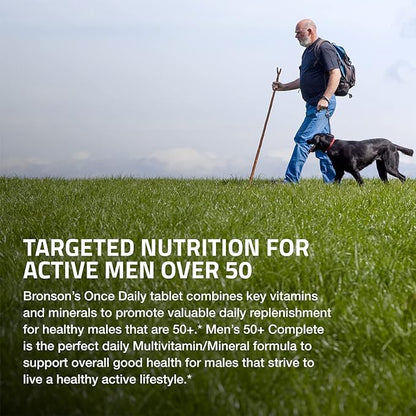 Bronson ONE Daily Mens 50+ Complete Multivitamin Multimineral, 180 Tablets