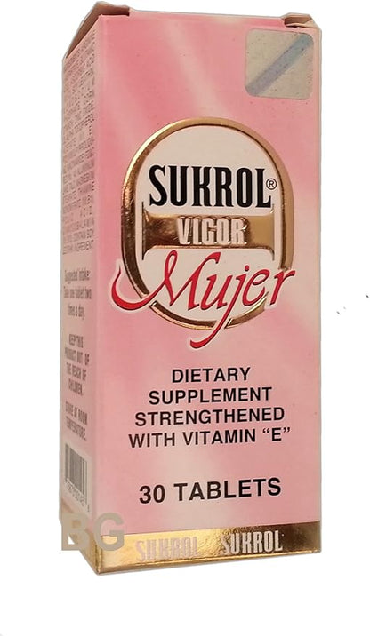 Sukrol Vigor Mujer Dietary Supplement With Vitamin E 30 Tablets... mtc