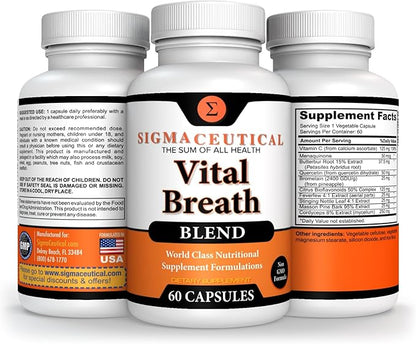 Respiratory Formula - Lung Cleanse for Smokers - Breathe Clear, Healthy & White - Lung Detox for Smokers - Respiratory Supplement for Lung Health - 60 Capsules