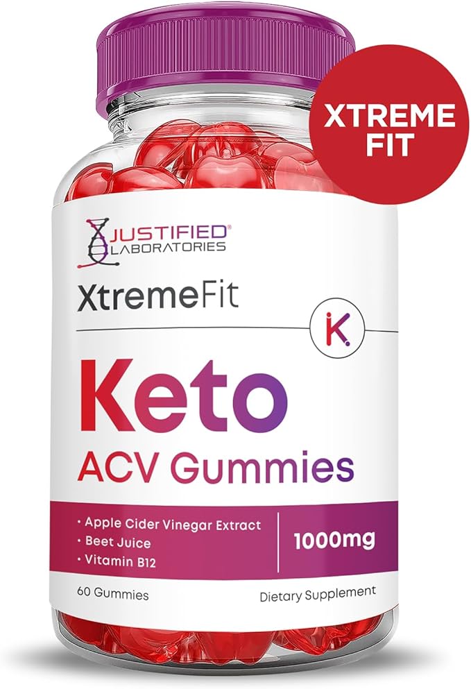 (3 Pack) Xtreme Fit Keto ACV Gummies Advanced Formula 1000MG XtremeFit Keto Gummies Apple Cider Vinegar Formulated with Pomegranate Beet Juice Powder B12 Vegan Non GMO 180 Gummys