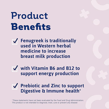 Biostime Mamabiotic Fenugreek Lactation Supplement + Energy Vitamin Complex | Lactation & Breastfeeding Support Multivitamin | Vitamins B, Zinc, FOS Prebiotic | 30 Satchets
