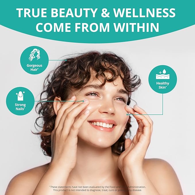 NuBest Collagen Collagen Peptides - Collagen Pills for Adults for Hair Growth, Strong Nails, Skin Health - Premium Collagen for Hair, Vitamin for Nails - 1500 mg Collagen Per Serving - 3 Pack