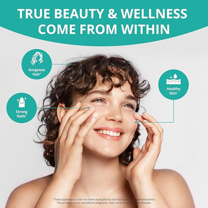 NuBest Collagen Collagen Peptides - Collagen Pills for Adults for Hair Growth, Strong Nails, Skin Health - Premium Collagen for Hair, Vitamin for Nails - 1500 mg Collagen Per Serving - 3 Pack