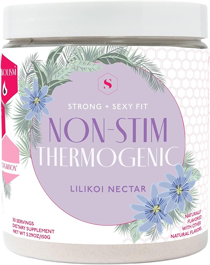 Strong + Sexy Fit, Health Supplement, Caffeine Free Non Stim Drink Powder, Supplements for Women, Lilikoi Nectar Flavor, 30 SVG