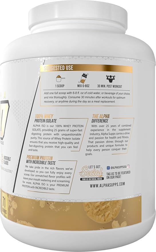 ISO, Low Carb 100% Whey Protein Isolate Powder, 25 Grams Per Serving, Helps Support Muscle Growth, Low Sugar and Gluten Free (Snicker Doodle, 5 lb)