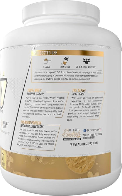 ISO, Low Carb 100% Whey Protein Isolate Powder, 25 Grams Per Serving, Helps Support Muscle Growth, Low Sugar and Gluten Free (Snicker Doodle, 5 lb)